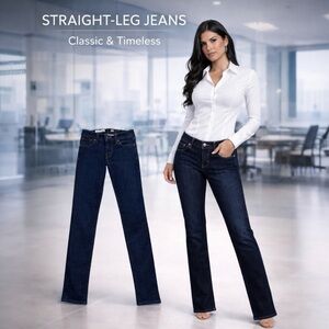 Pilcro Anthropologie Fit/S.TE.T Dark Blue Wash Denim Jeans 29x31 LNWO Tags